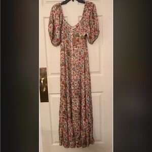 NWT Natural Life Floral Print Maxi Dress